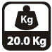 Hmotnost zařízení 20 kg